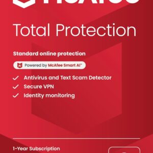 McAfee Total Protection 3-Device 2025 Ready |Security Software Includes Antivirus, Secure VPN, Password Manager, Identity Monitoring | Key Card