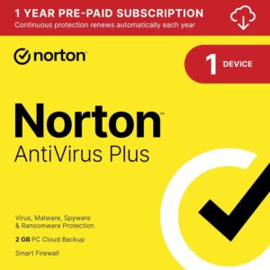 Norton 360 Premium 2025, Antivirus software for 10 Devices with Auto Renewal – Includes VPN, PC Cloud Backup & Dark Web Monitoring [Key card]